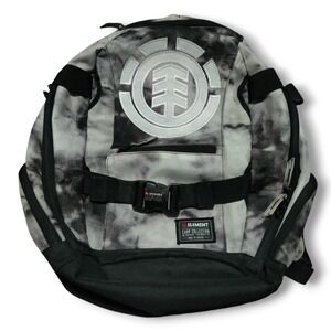 Vintage ELEMENT Mohave Skateboard School Backpack Bag White Black Y2K Sk8